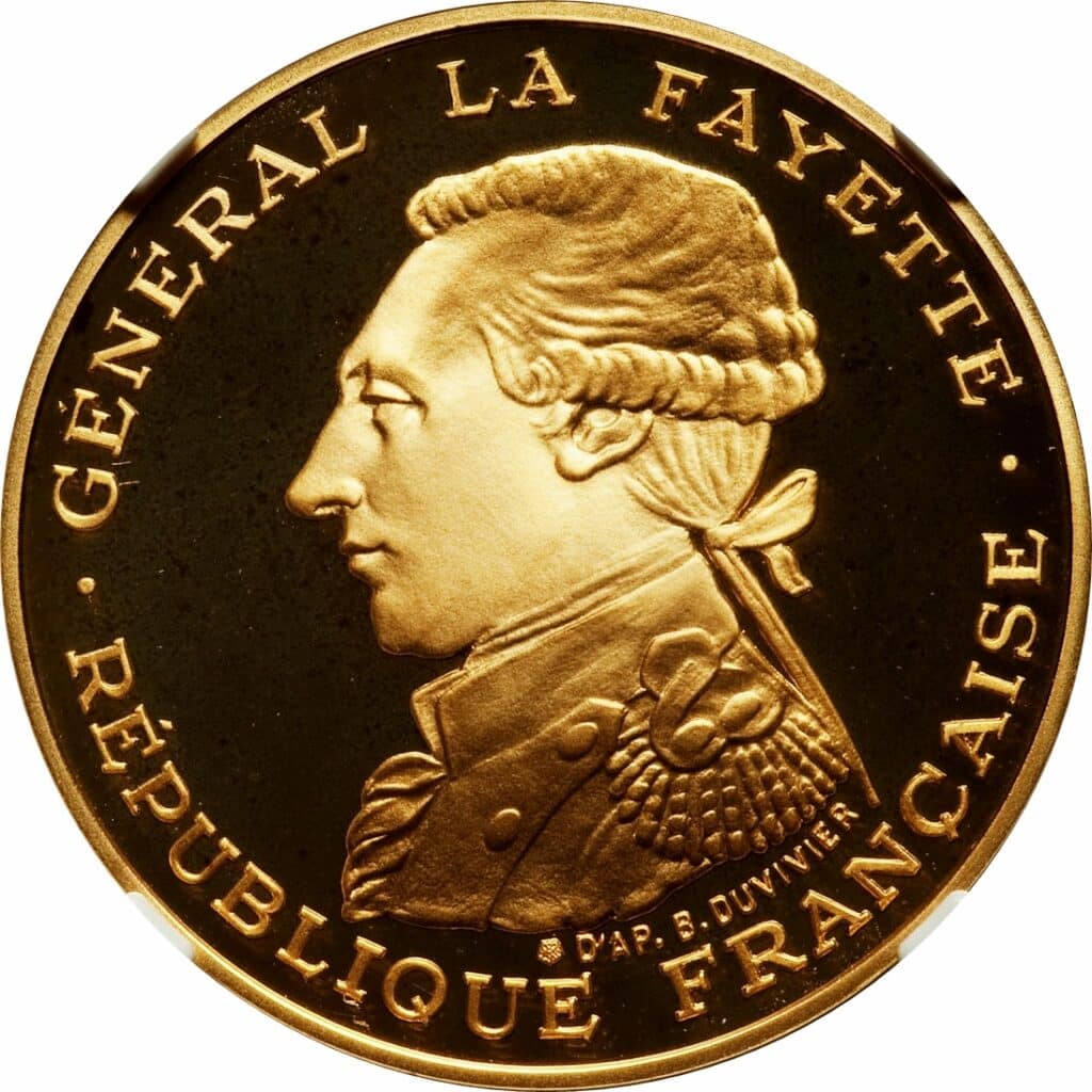 Avers 100 francs Egalité - La Fayette or - - France — pièce en or