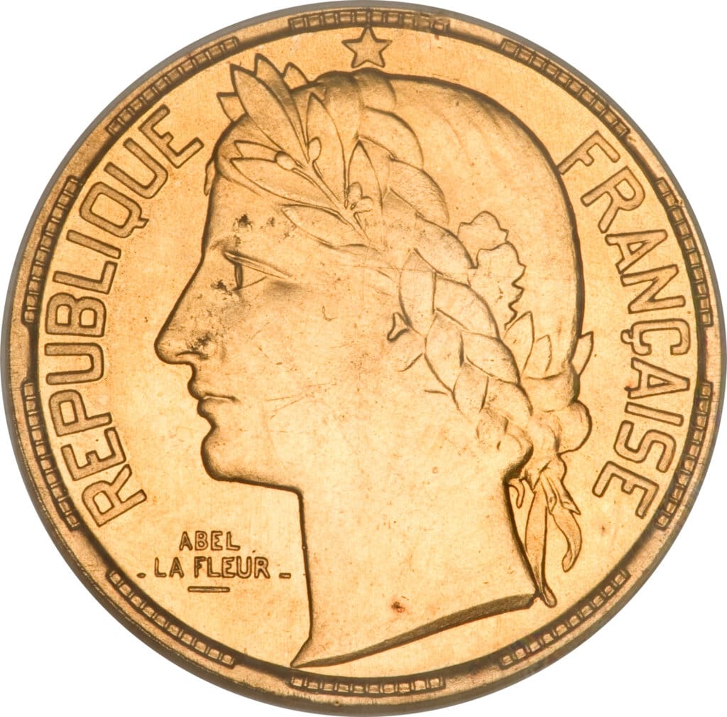 Avers 100 francs Essai de Abel Lafleur - - France — pièce en or