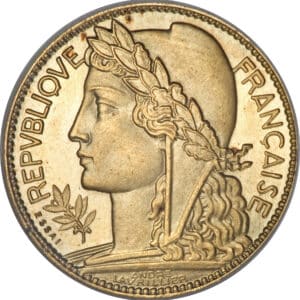 Avers 100 francs Essai de André-Marie Lavrillier - - France — pièce en or