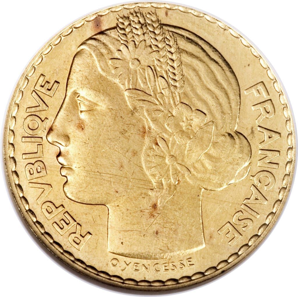 Avers 100 francs Essai de Ovide Yencesse - - France — pièce en or