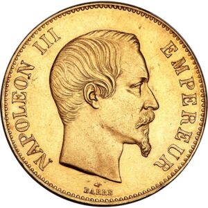 Avers 100 francs Napoléon III Tête nue - - France — pièce en or