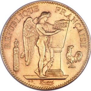 Avers 100 francs or Génie Tranche Liberté Egalité Fraternité - - France — pièce en or