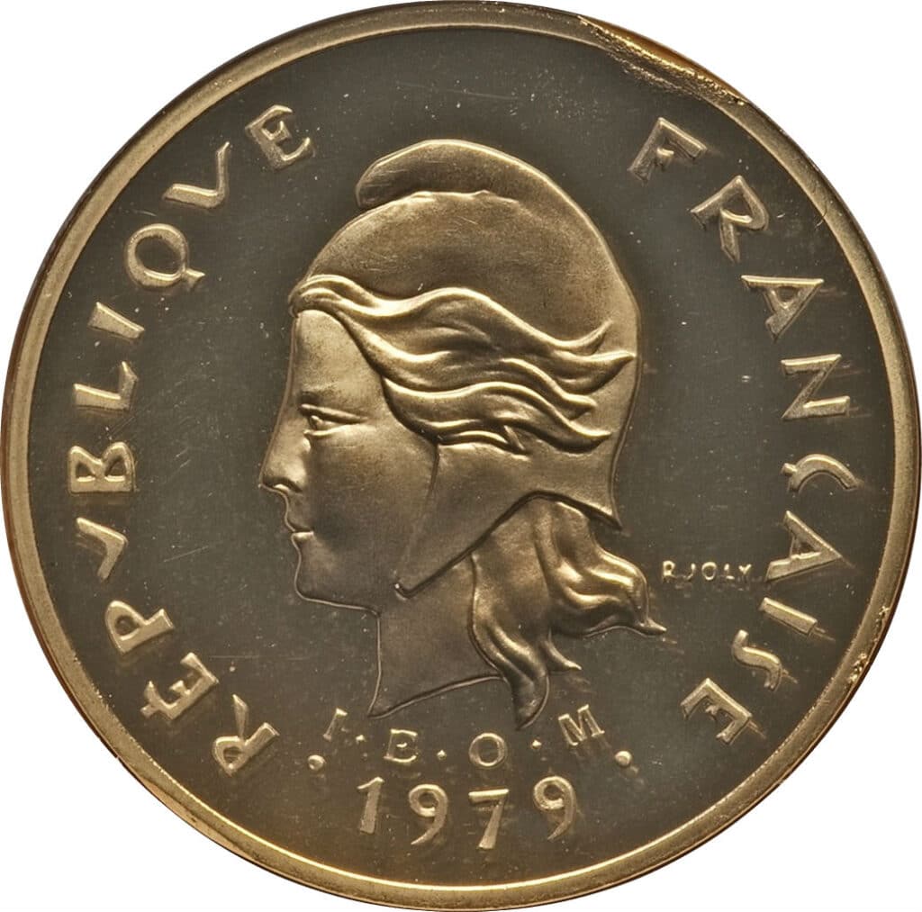 Avers 100 francs Piéfort or - - Nouvelle-Calédonie
 (France d'outre-mer) — pièce en or