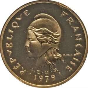 Avers 100 francs Piéfort or - - Nouvelle-Calédonie
 (France d'outre-mer) — pièce en or