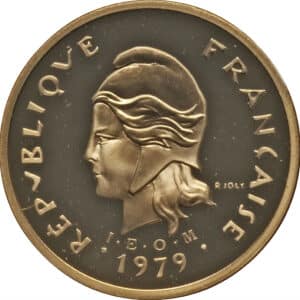 Avers 100 francs Piéfort or - - Polynésie française ›
 Polynésie française (1957-présent) — pièce en or