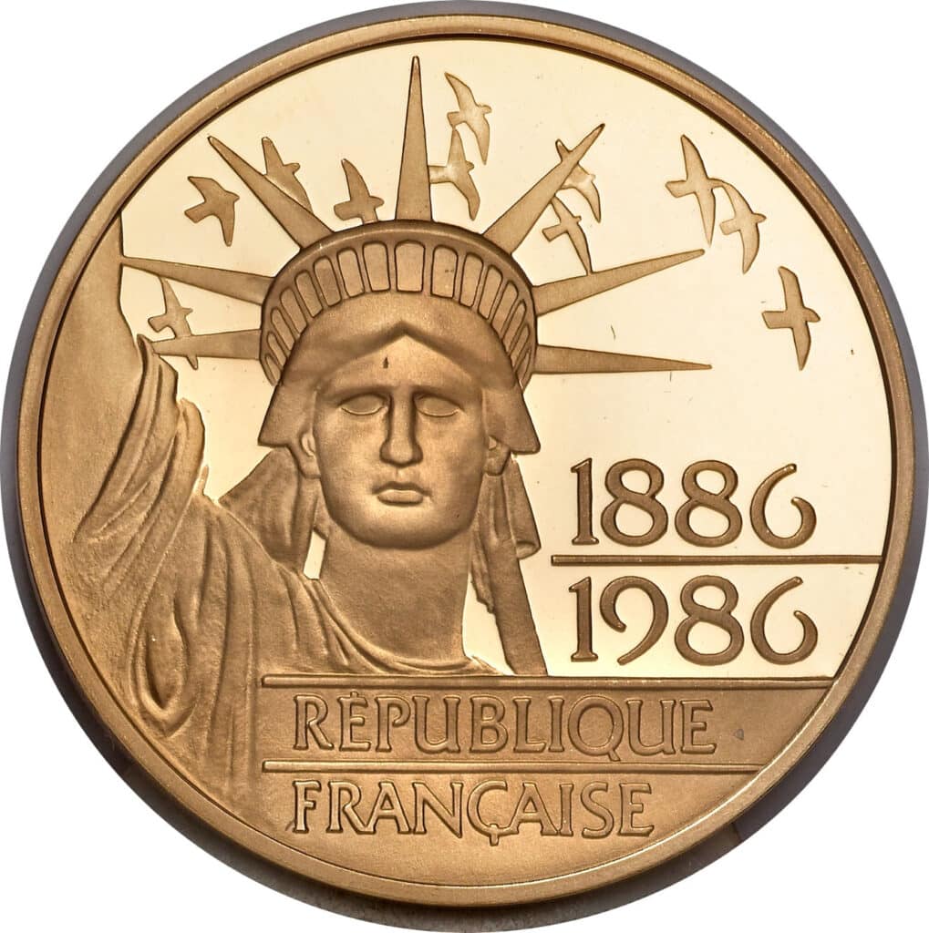 Avers 100 francs Statue de la Liberté Or - - France — pièce en or