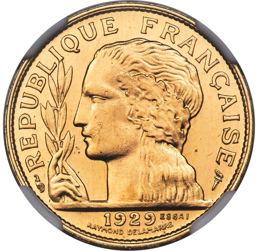 Avers 100 Francs Trial of Raymond Delamarre - 1929 - France — pièce en or