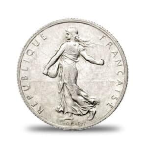 Avers de la pièce de 2 francs Semeuse en argent