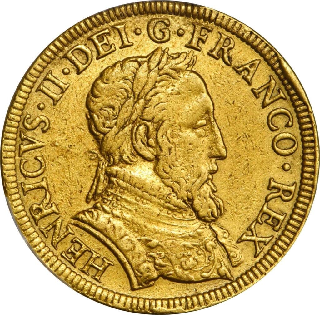 Avers 2 Gold Henri with Gallia - Henry II Piedfort - 1555 - France — pièce en or