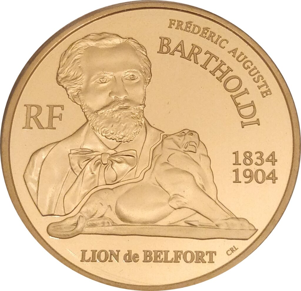 Avers 20 euros Auguste Bartholdi or - - France — pièce en or