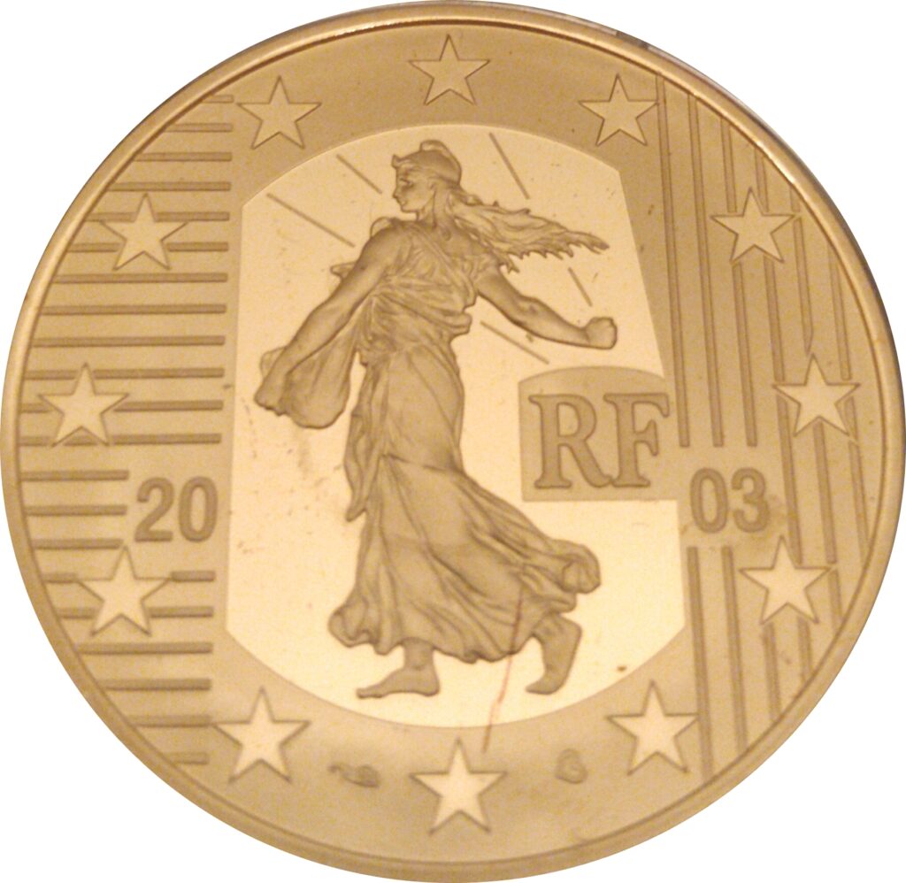Avers 20 euros Carte de l'Europe - - France — pièce en or