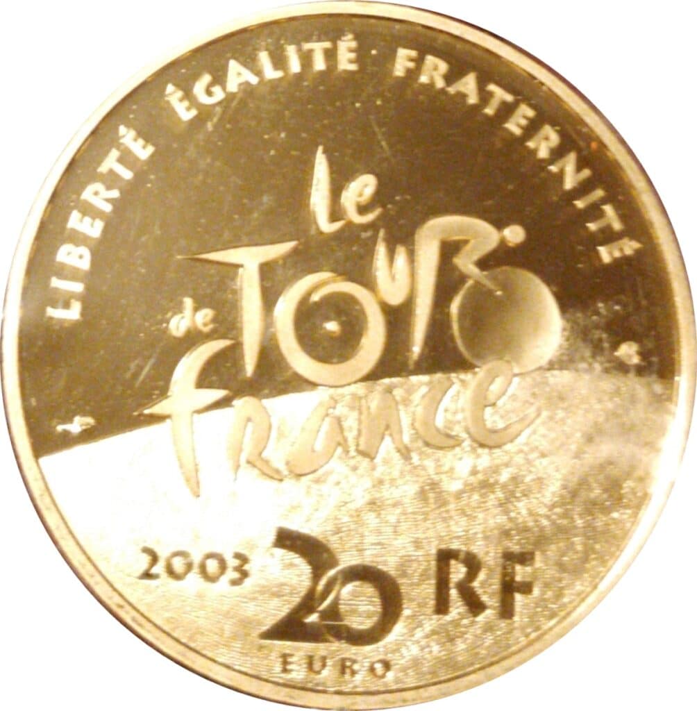 Avers 20 euros Contre-la-montre - - France — pièce en or
