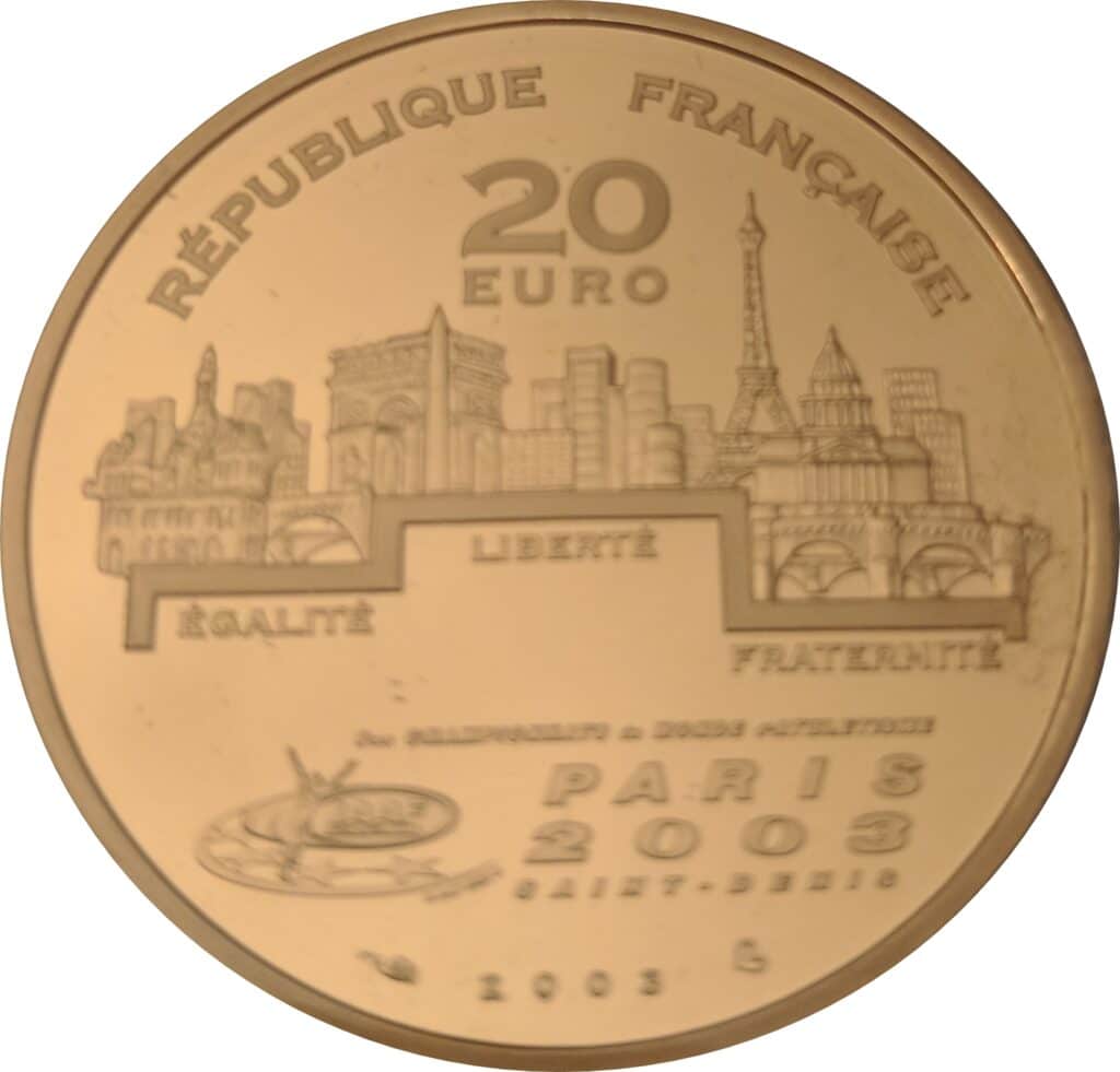 Avers 20 euros Courir - - — pièce en or