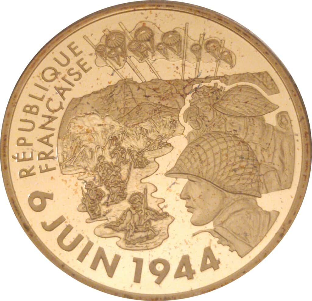 Avers 20 euros Débarquement en Normandie - - — pièce en or