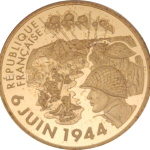 Avers 20 euros Débarquement en Normandie - - — pièce en or