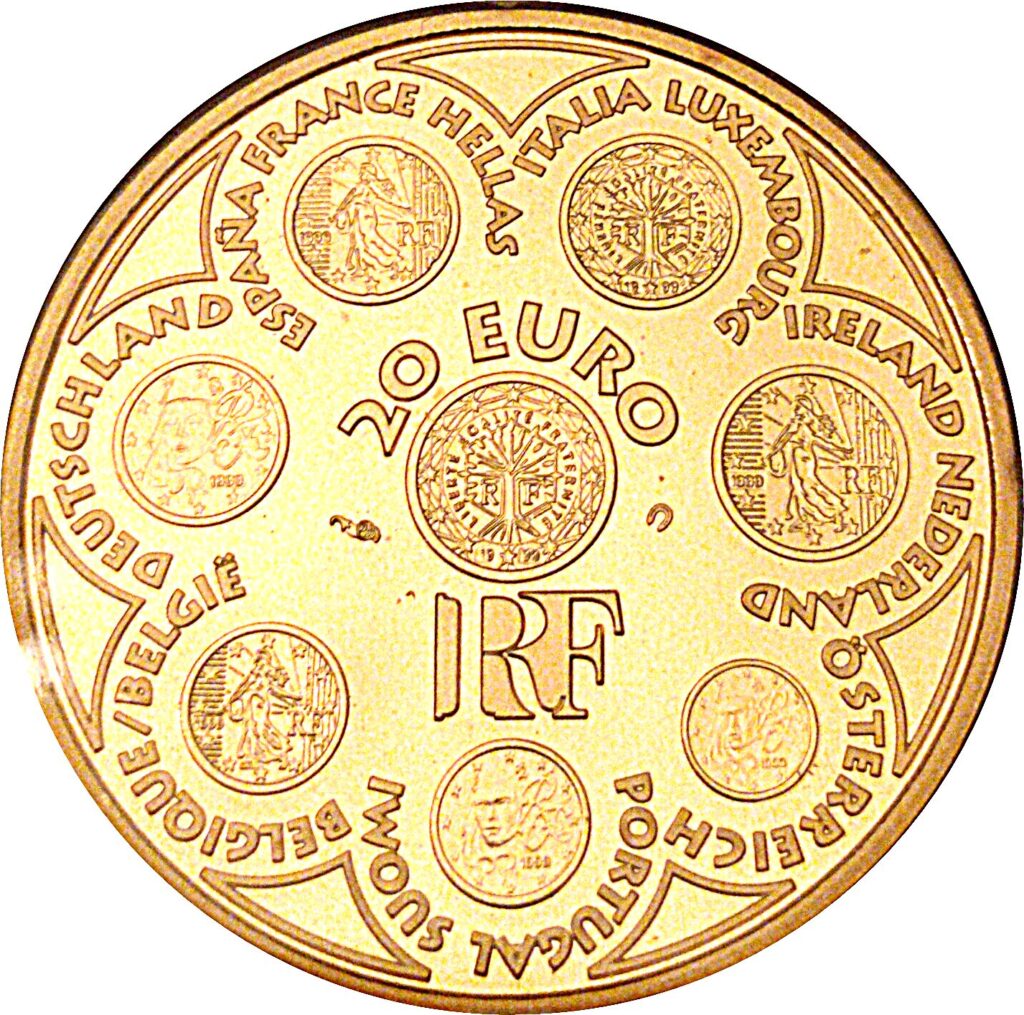 Avers 20 euros Introduction de l'Euro - - France — pièce en or