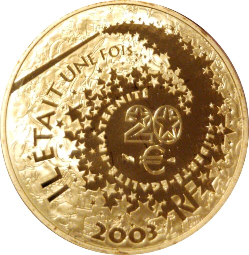 Avers 20 euros La Belle au bois dormant - - France — pièce en or