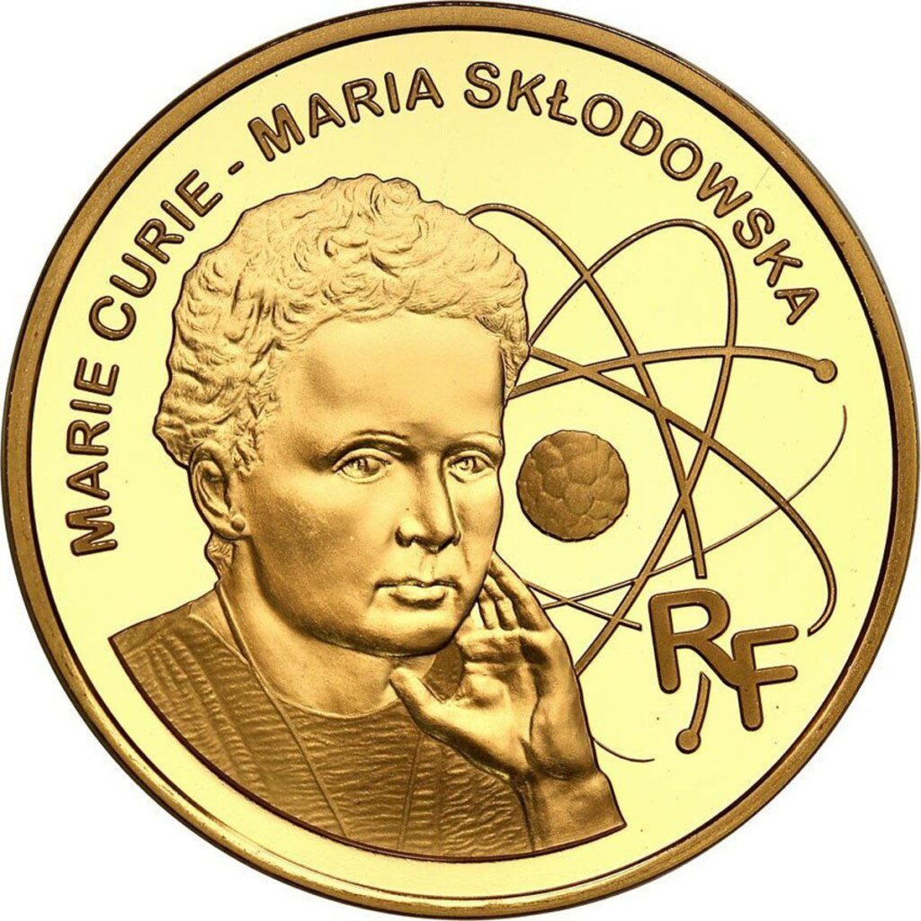 Avers 20 euros Marie Curie or - - — pièce en or