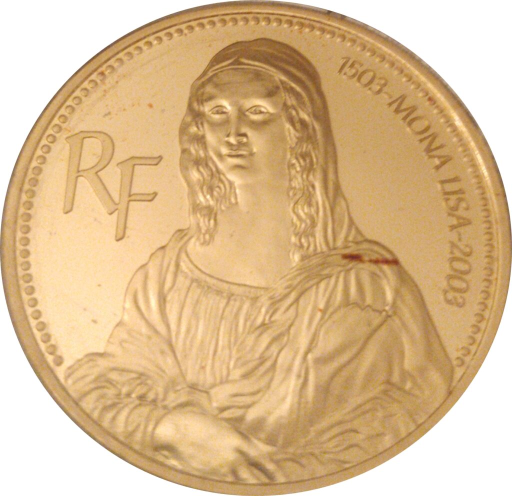 Avers 20 euros Mona Lisa or - - France — pièce en or