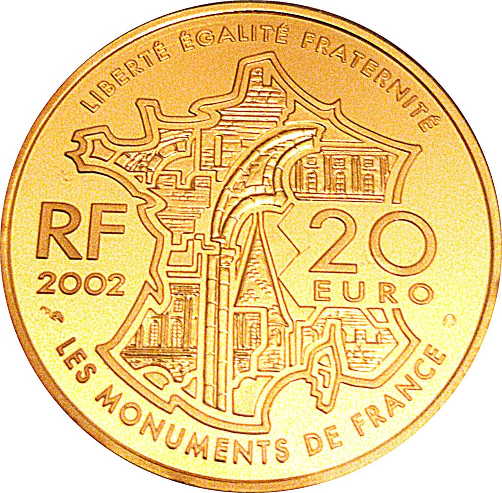 Avers 20 euros Mont Saint-Michel - - — pièce en or
