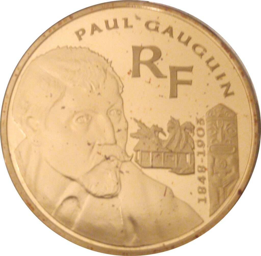 Avers 20 euros Paul Gauguin - - — pièce en or