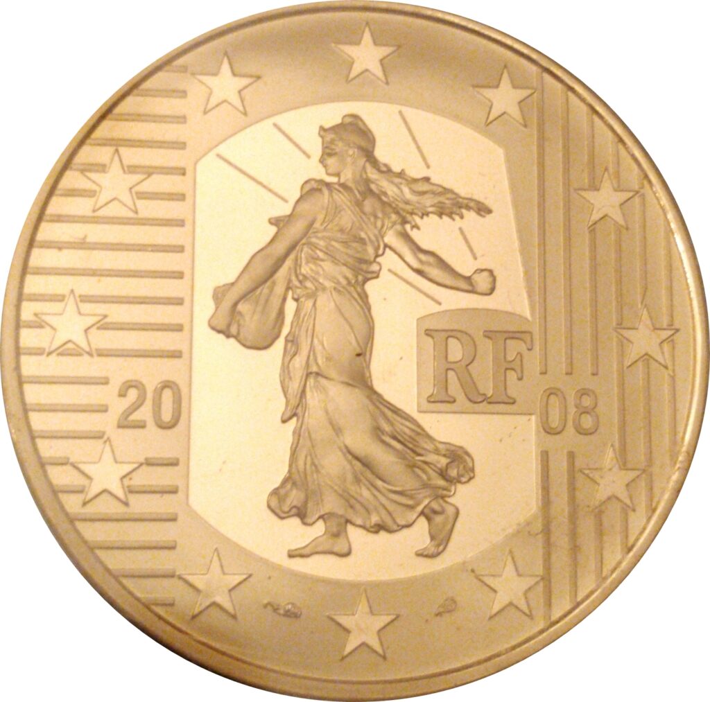 Avers 20 euros Ve République or - - France — pièce en or