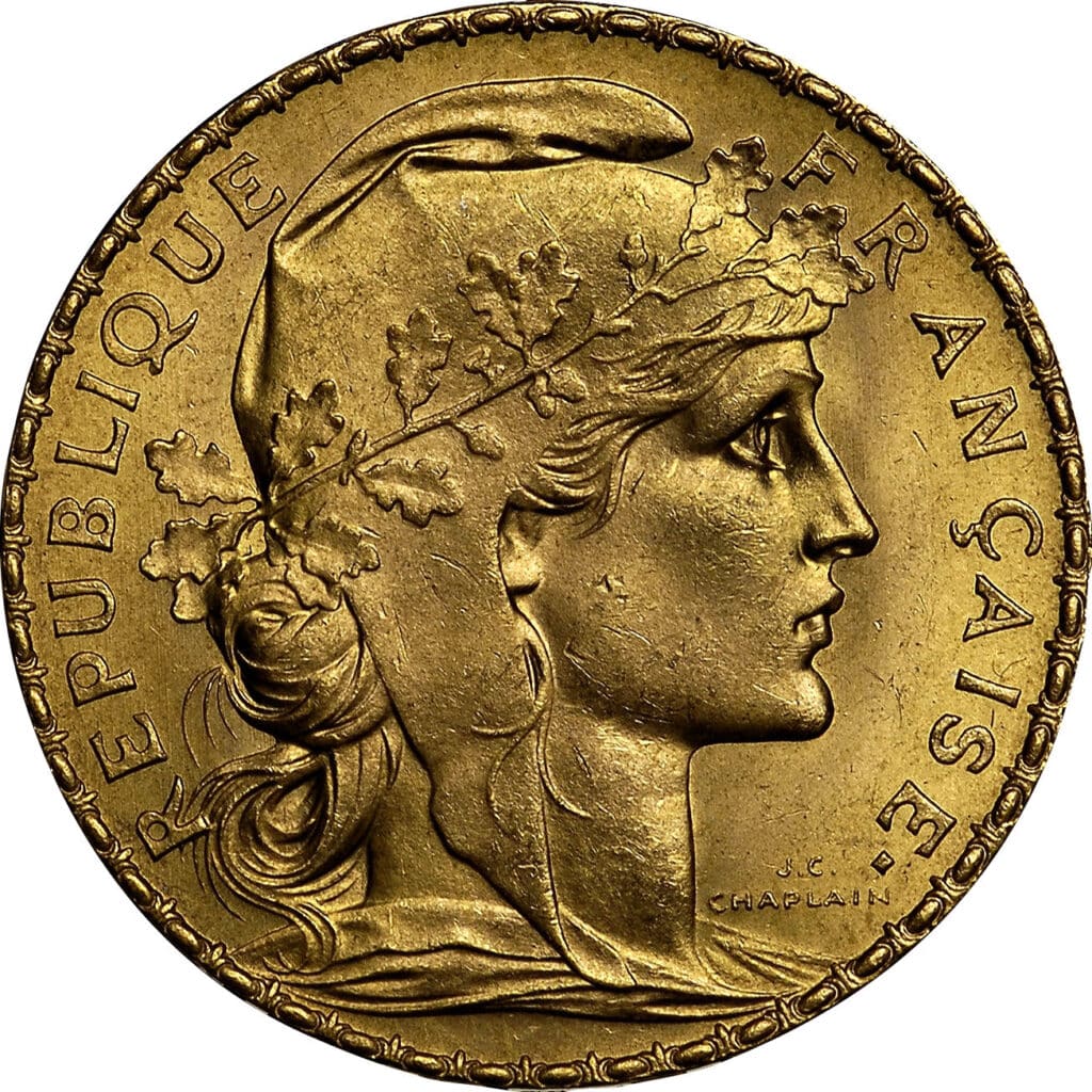 Avers 20 francs Coq Liberté, égalité, fraternité - - France — pièce en or