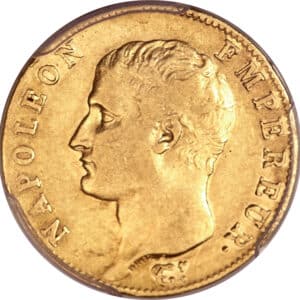 Avers 20 francs Napoléon Tête nue, calendrier révolutionnaire, type définitif - - France — pièce en or