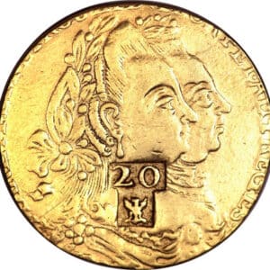 Avers 20 livres - - Martinique
 (France d'outre-mer) — pièce en or