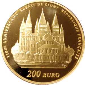 Avers 200 euros Abbaye de Cluny - - France — pièce en or