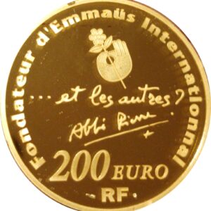 Avers 200 euros Abbé Pierre - - France — pièce en or