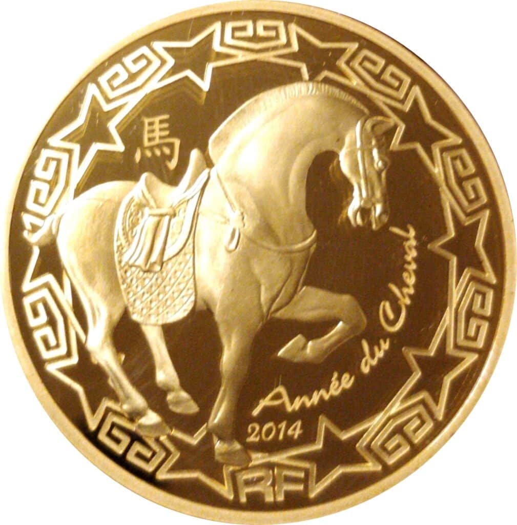 Avers 200 euros Année du cheval - - France — pièce en or