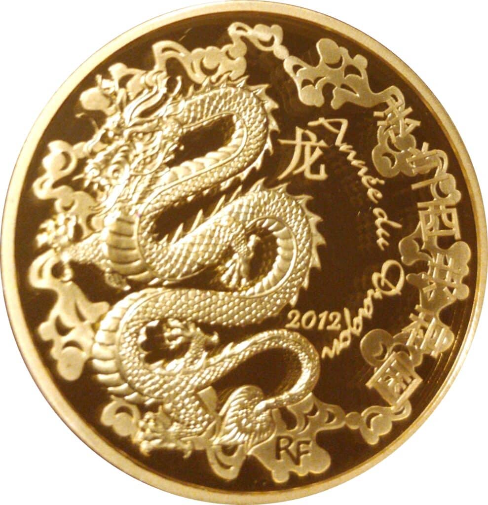 Avers 200 euros Année du dragon - - France — pièce en or