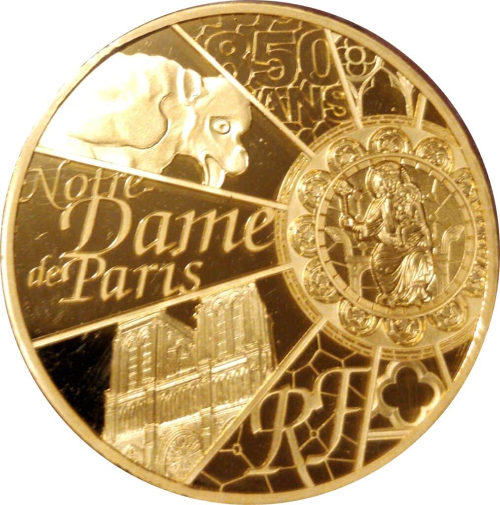 Avers 200 euros Cathédrale Notre-Dame de Paris - - — pièce en or
