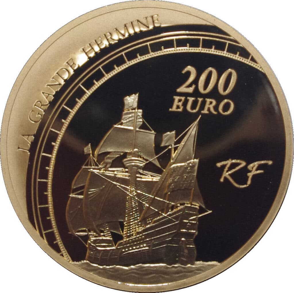 Avers 200 euros Jacques Cartier - - France — pièce en or