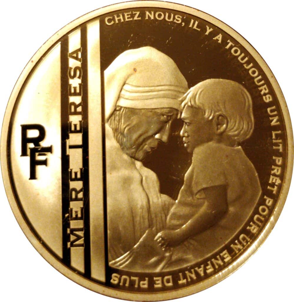 Avers 200 euros Mère Teresa - - France — pièce en or