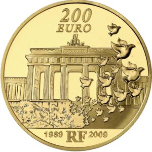 Avers 200 euros Mur de Berlin - - France — pièce en or