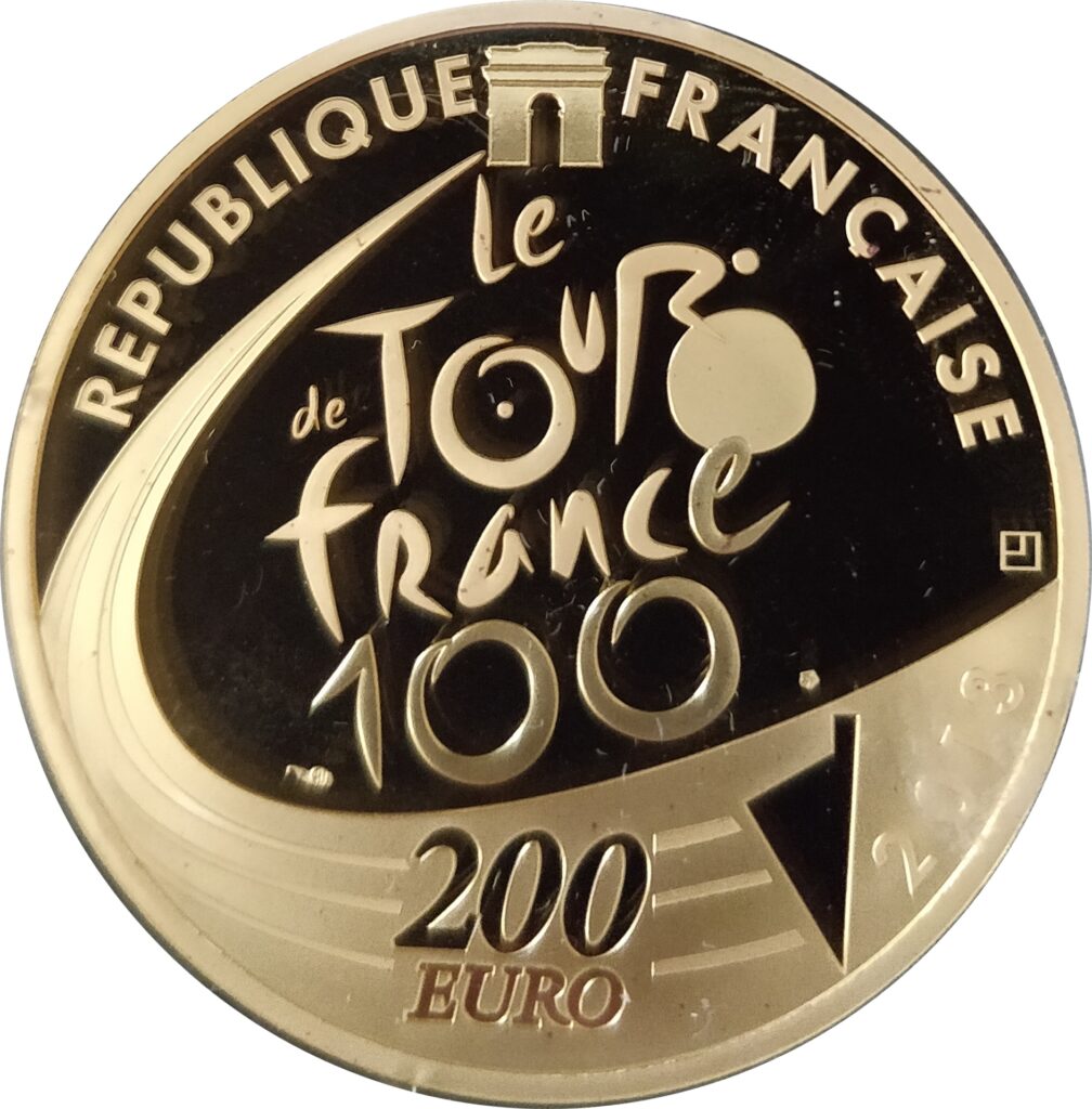 Avers 200 euros Tour de France - - — pièce en or