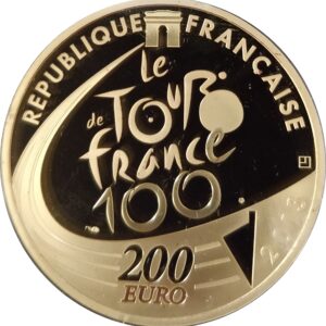Avers 200 euros Tour de France - - — pièce en or