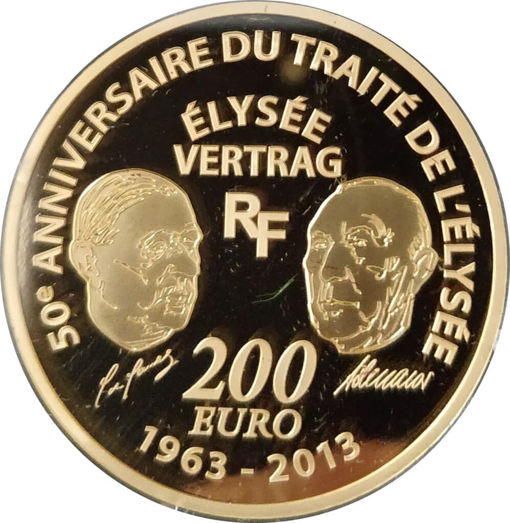 Avers 200 euros Traité de l’Élysée - - France — pièce en or