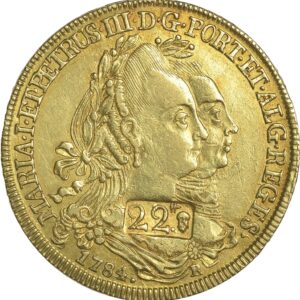 Avers 22 livres monnaie contremarquée - - Guadeloupe
 (France d'outre-mer) — pièce en or