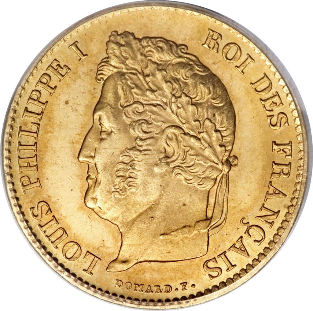 Avers 40 francs Louis-Philippe Type Domard - - France — pièce en or
