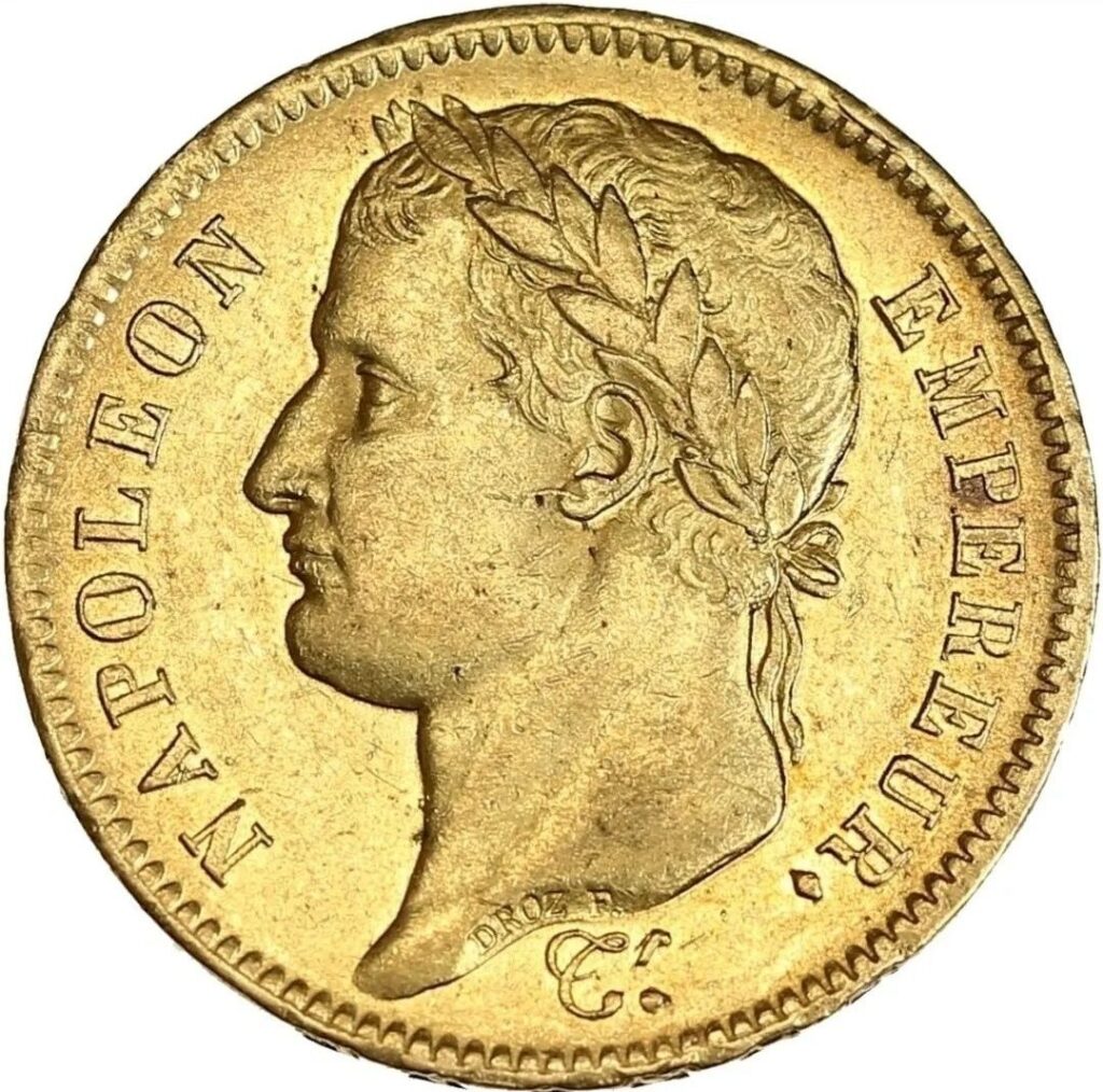 Avers 40 francs Napoléon Tête laurée, empire français - - France — pièce en or