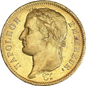 Avers 40 francs Napoléon Tête laurée, empire français - - France — pièce en or