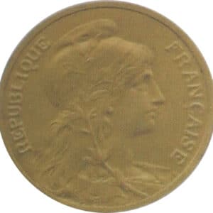 Avers 5 centimes Daniel-Dupuis Epreuve en or sur flan mat - 1897 - France — pièce en or