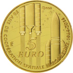 Avers 5 euros Agence Spatiale Européenne - - France — pièce en or
