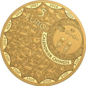 Avers 5 euros Année du tigre - - France — pièce en or