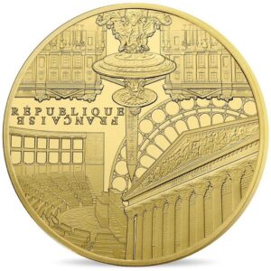 Avers 5 euros Assemblée Nationale et Place de la Concorde - 2017 - France — pièce en or
