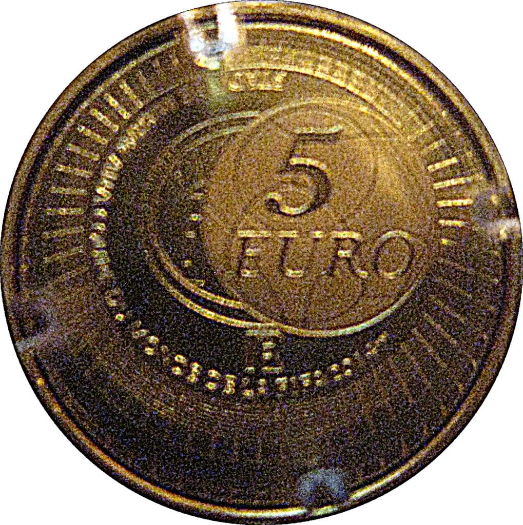 Avers 5 euros Coupe du Monde FIFA 2014 - - France — pièce en or