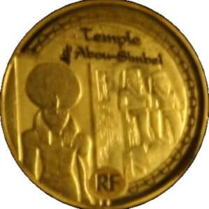 Avers 5 euros Temples d'Abou Simbel - - France — pièce en or